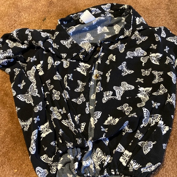 No Boundaries Tops - Butterfly blouse